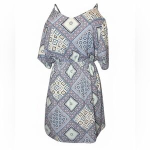 GUESS Boho Print Ruffle Dress